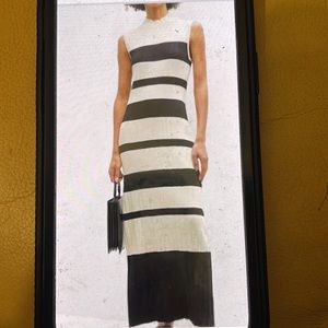 ATM Anthony Thomas Melillo Striped Maxi Dress Size L